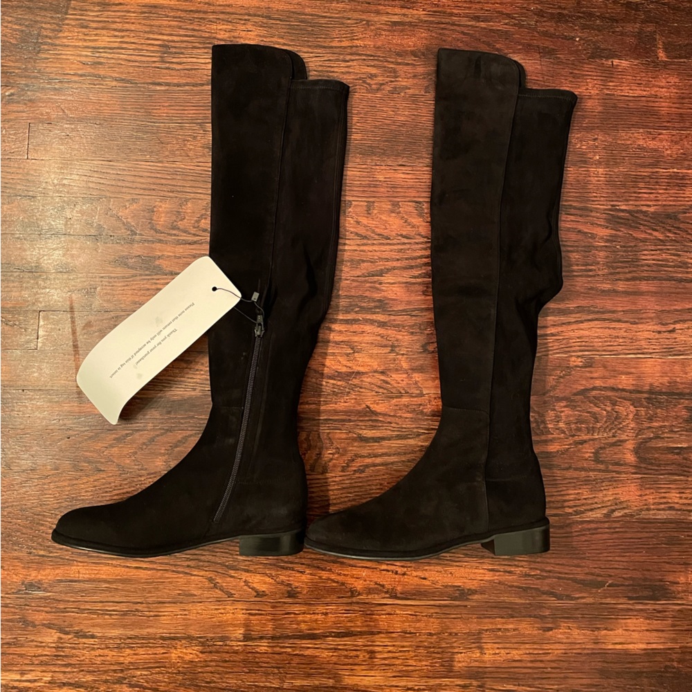 New Stuart Weitzman Allserve 50/50 suede otk boots 7M